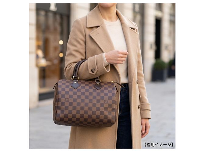 Borsa Louis Vuitton Speedy 25 Damier Marrone - vista 2