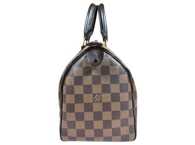 Borsa Louis Vuitton Speedy 25 Damier Marrone - vista 5