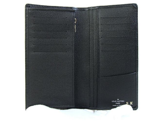 Portafoglio bi-fold Louis Vuitton in pelle Epi Brazza Nero - vista 3