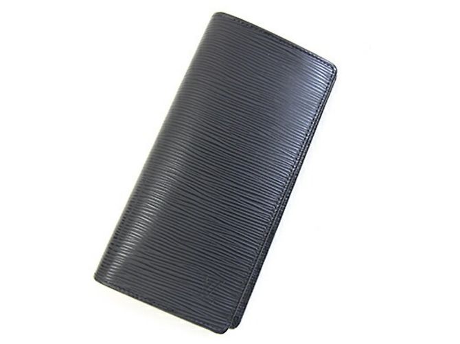 Portafoglio bi-fold Louis Vuitton in pelle Epi Brazza Nero - vista 7