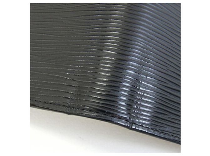 Portafoglio bi-fold Louis Vuitton in pelle Epi Brazza Nero - vista 8