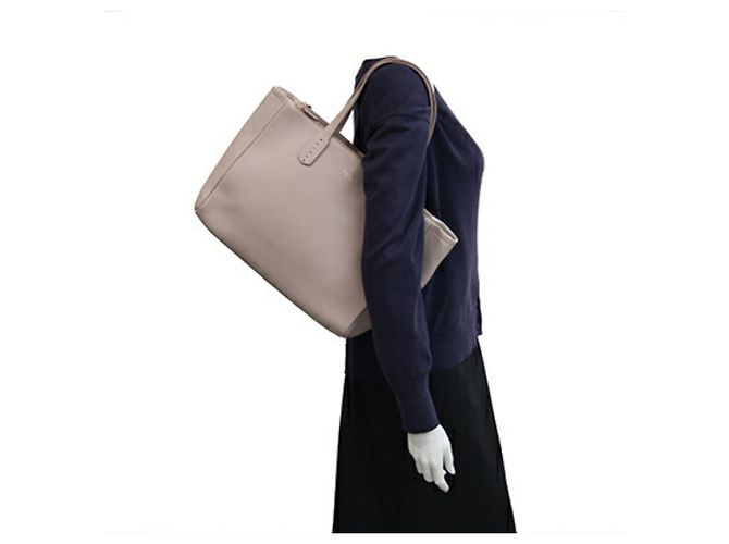 Bulgari Borsa Tote Bvlgari in pelle rosa chiaro e beige - vista 10