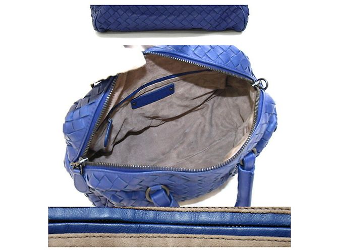 Borsa Bottega Veneta Intrecciato Blu - vista 2