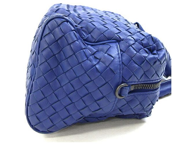 Borsa Bottega Veneta Intrecciato Blu - vista 3