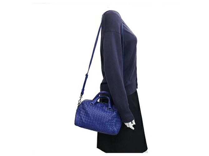 Borsa Bottega Veneta Intrecciato Blu - vista 9