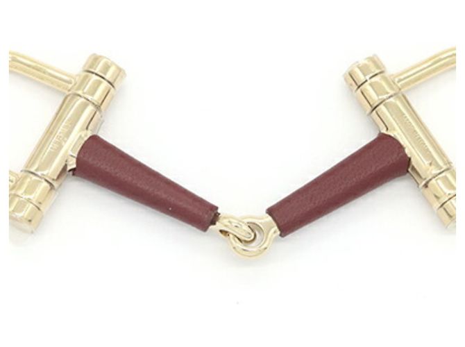 Hermès Hermes Schalring Double D Sellier Rot Golden - Ansicht 2