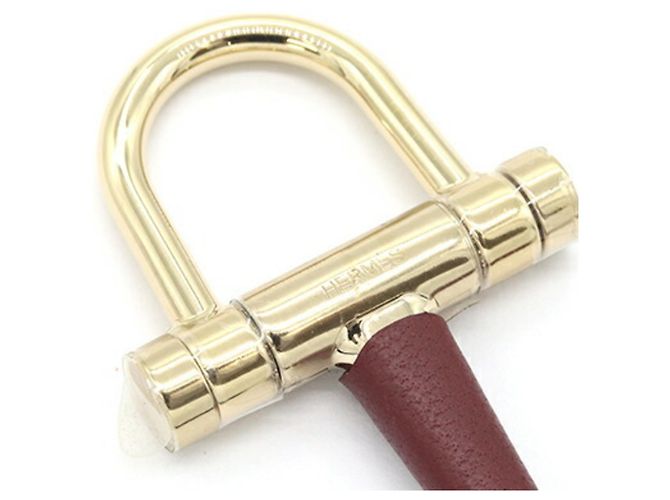 Hermès Hermes Schalring Double D Sellier Rot Golden - Ansicht 3