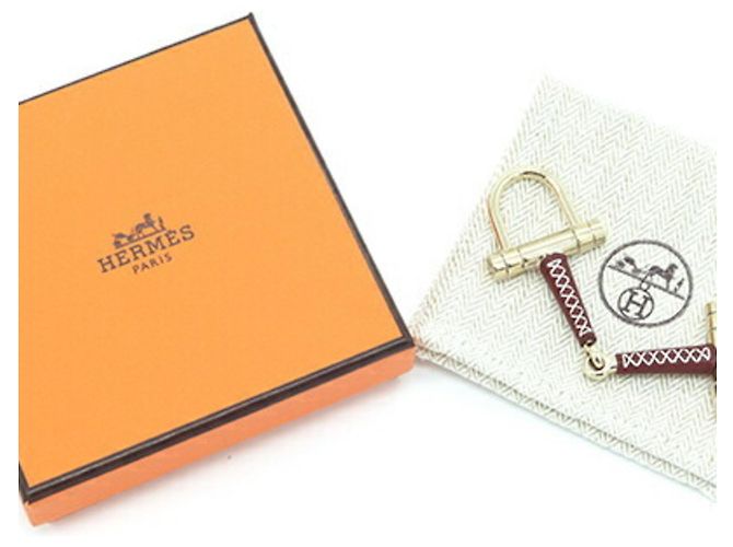 Hermès Hermes Schalring Double D Sellier Rot Golden - Ansicht 5