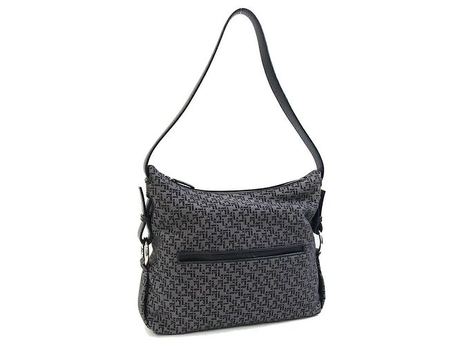 Borsa Loewe in tela e pelle grigio e nero Marrone - vista 2