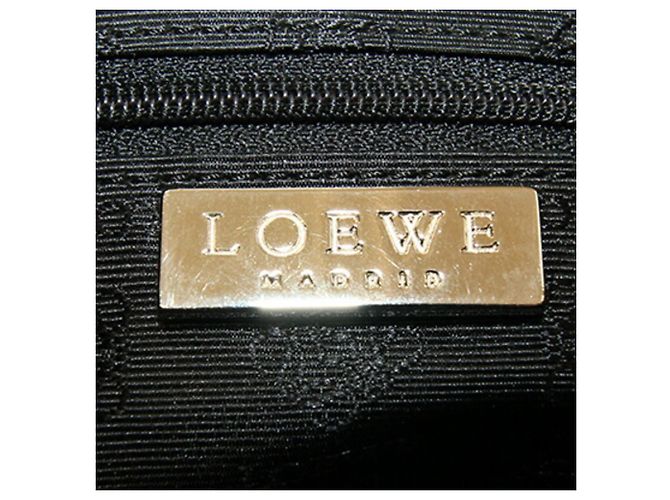 Borsa Loewe in tela e pelle grigio e nero Marrone - vista 4
