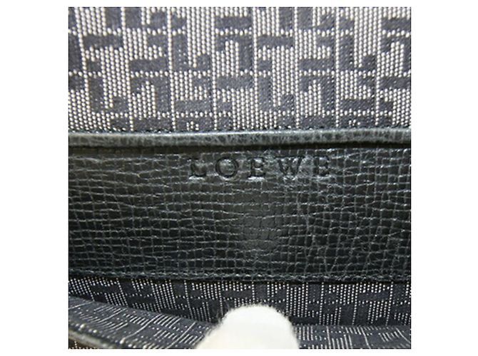Borsa Loewe in tela e pelle grigio e nero Marrone - vista 6