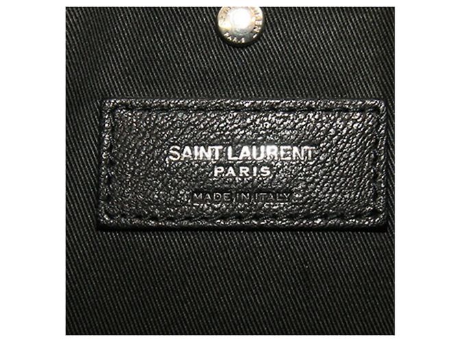 Borsa Tote Saint Laurent in pelle nera Nero - vista 4