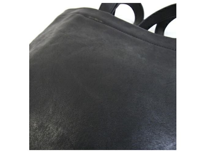 Borsa Tote Saint Laurent in pelle nera Nero - vista 8