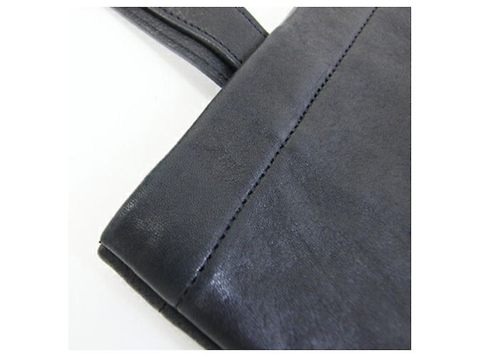 Borsa Tote Saint Laurent in pelle nera Nero - vista 9