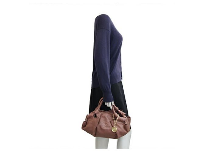 Borsa Loewe Nappa Aire Marrone Rosa - vista 10