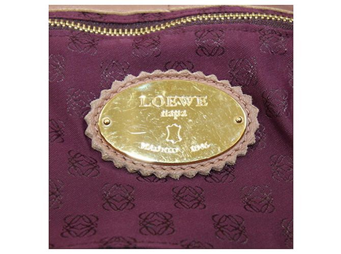 Borsa Loewe Nappa Aire Marrone Rosa - vista 4