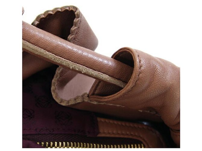 Borsa Loewe Nappa Aire Marrone Rosa - vista 8