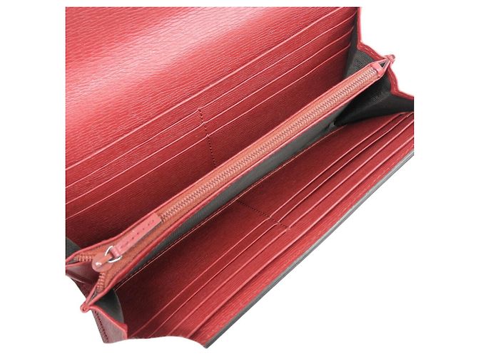 Cartera larga de cuero rojo Gucci Roja - vista 3