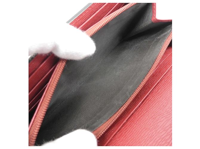 Cartera larga de cuero rojo Gucci Roja - vista 4