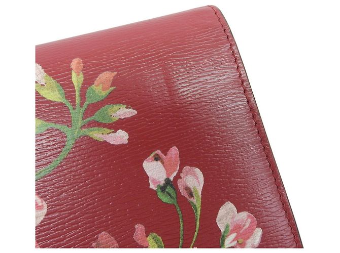 Cartera larga de cuero rojo Gucci Roja - vista 8