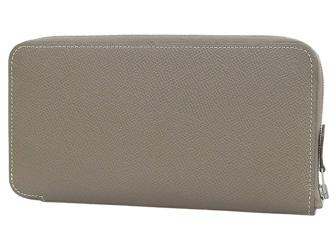 Hermès Hermes Azap Long Silk In W Stamp Rundgeldbörse Taupe - Ansicht 2