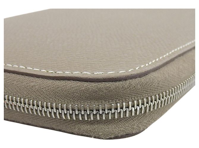 Hermès Hermes Azap Long Silk In W Stamp Rundgeldbörse Taupe - Ansicht 5