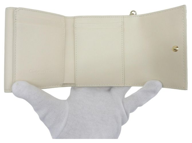 Cartera tríptico Cannage Christian Dior Crudo - vista 9