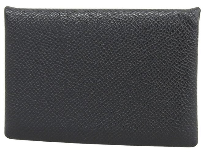 Hermès Tarjetero Hermes Calvi B-Stamp Negro - vista 2