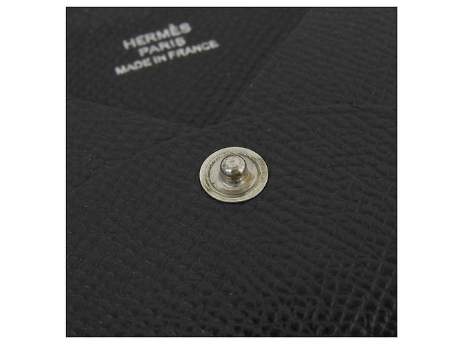 Hermès Tarjetero Hermes Calvi B-Stamp Negro - vista 5