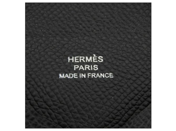 Hermès Tarjetero Hermes Calvi B-Stamp Negro - vista 7