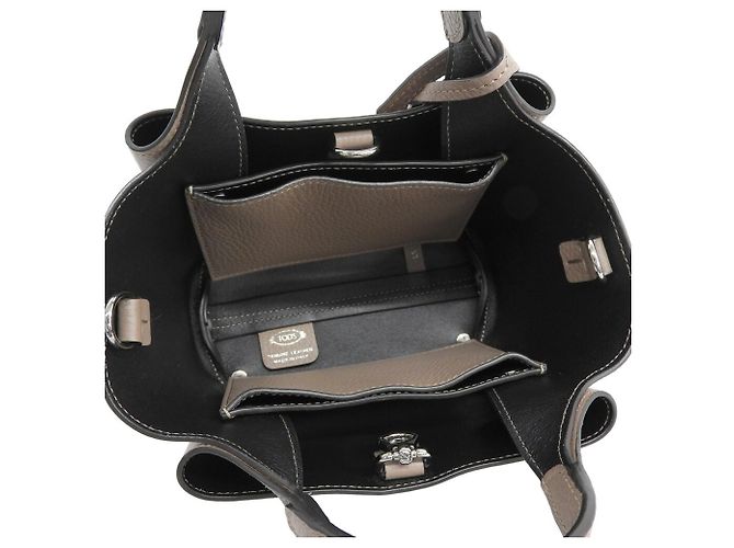 Borsa micro in pelle Tod's T-Timeless Beige - vista 3