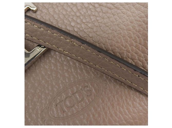 Borsa micro in pelle Tod's T-Timeless Beige - vista 7