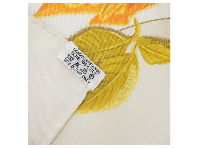 Hermès Sciarpa Hermes Carre 90 LA ROSEE Rosso Beige Arancione - vista 9