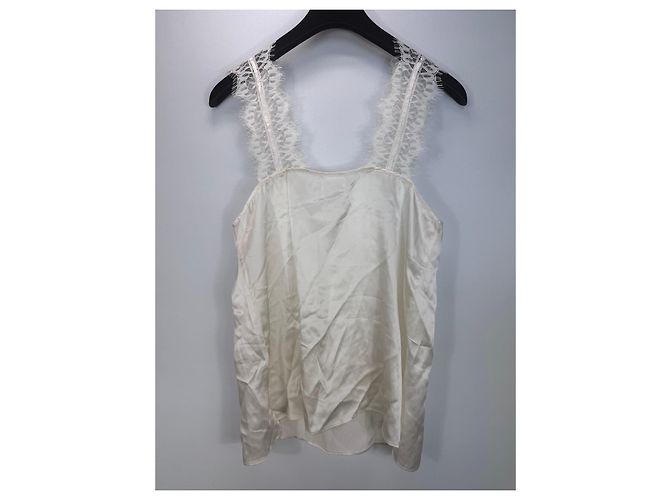 Autre Marque Cami NYC Top de seda y encaje Blanco - vista 4