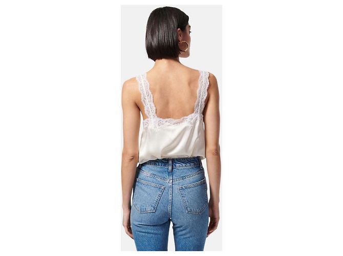 Autre Marque Cami NYC Top de seda y encaje Blanco - vista 5