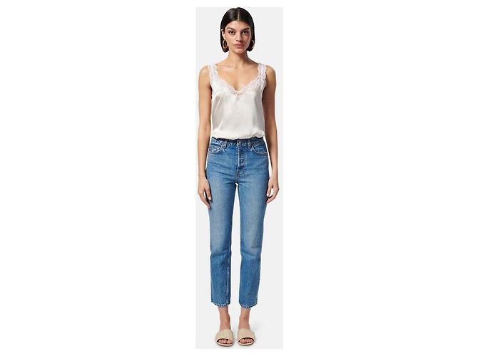 Autre Marque Cami NYC Top de seda y encaje Blanco - vista 6