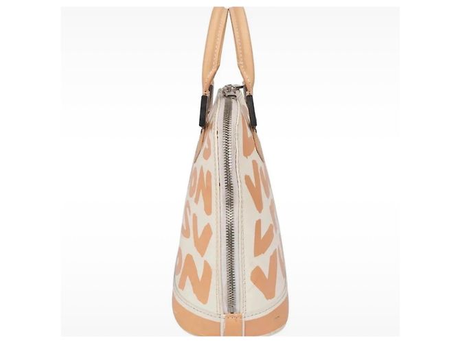 Louis Vuitton Borsa Alma PM Monogram Graffiti Bianco - vista 5