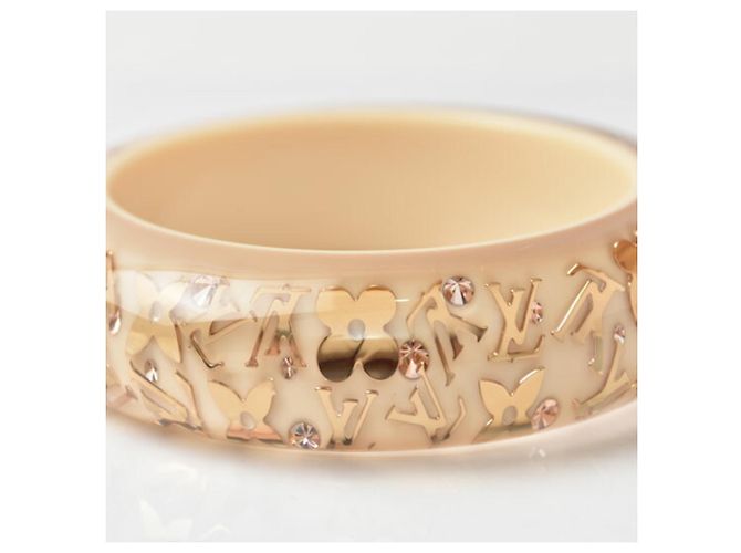 Bracciale rigido Louis Vuitton Beige Gold Swarovski D'oro - vista 4