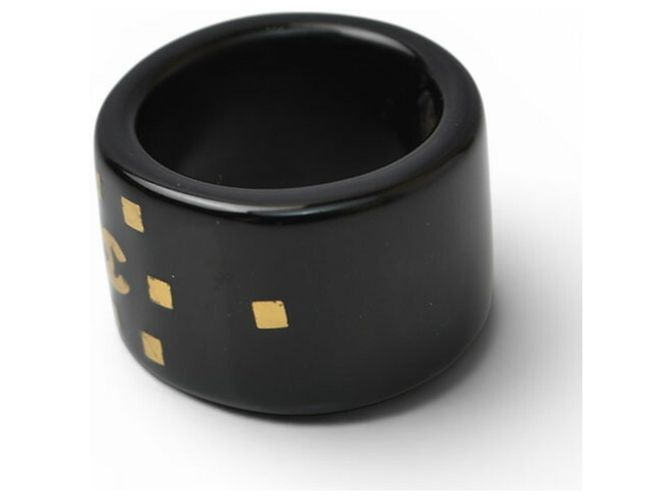 Anello Chanel con fascia nera e oro Nero D'oro - vista 3