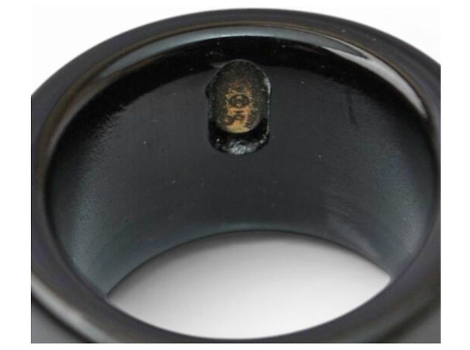 Anello Chanel con fascia nera e oro Nero D'oro - vista 6