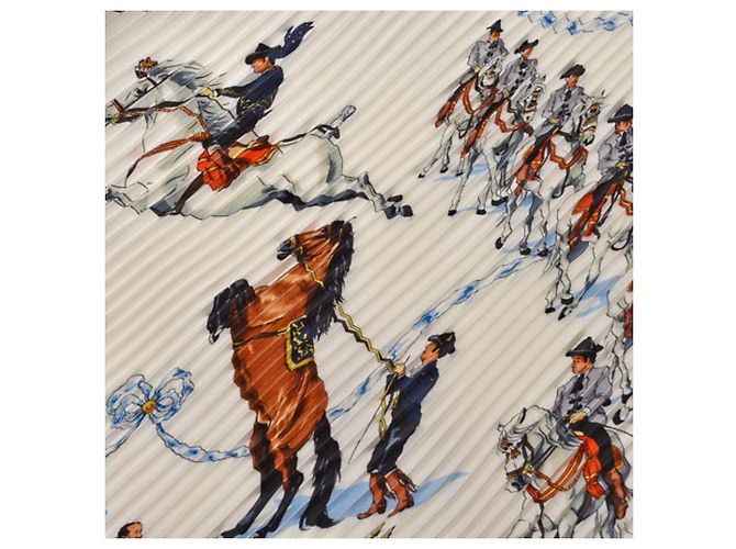 Hermès Pañuelo de seda rosa Hermes - vista 7