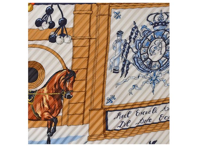 Hermès Pañuelo de seda rosa Hermes - vista 8