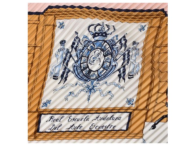 Hermès Pañuelo de seda rosa Hermes - vista 9