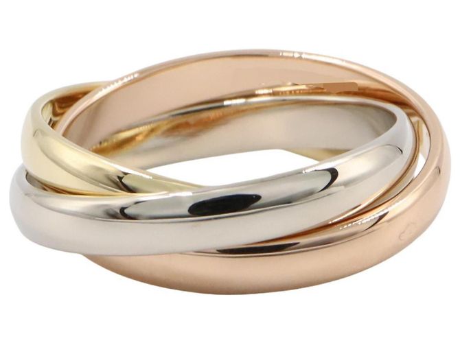 Anello Cartier Trinity in oro rosa bianco e giallo D'oro - vista 2