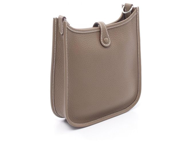Hermès Borsa a tracolla Hermes Evelyne TPM in Etoupe Gray Taupe - vista 2