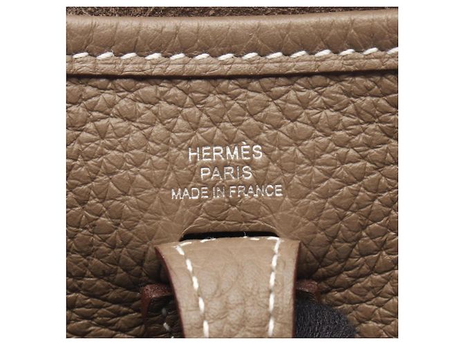 Hermès Borsa a tracolla Hermes Evelyne TPM in Etoupe Gray Taupe - vista 4