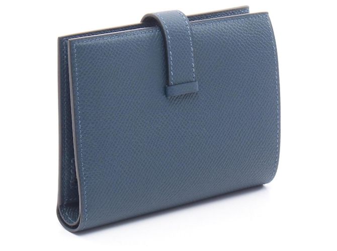 Hermès Cartera bi-fold compacta Hermes Bearn Azul - vista 2