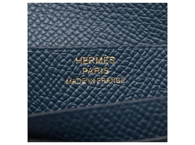 Hermès Cartera bi-fold compacta Hermes Bearn Azul - vista 5