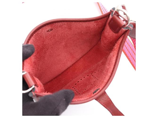 Hermès Borsa a tracolla Hermes Evelyne TPM Amazon Rouge H Rosso Bordò - vista 3