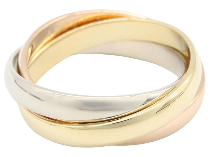 Anello Cartier Trinity in oro rosa bianco e giallo 18K D'oro - vista 2